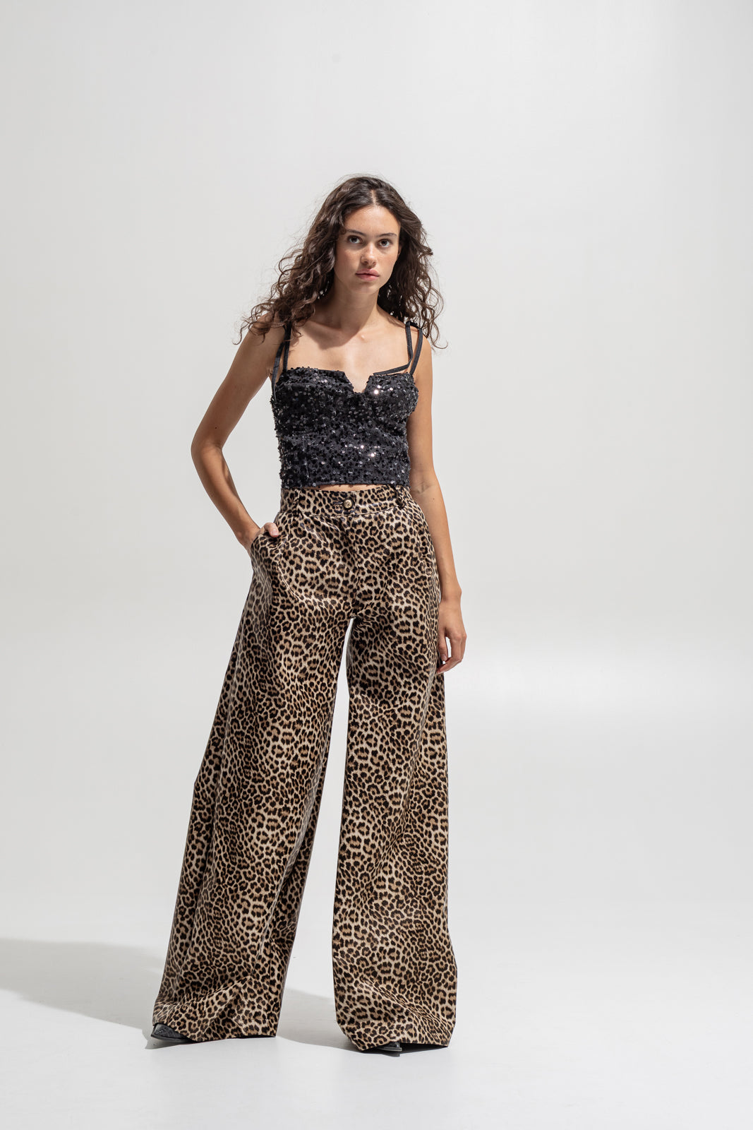 Colville Pants Eco-Leather Printed Beige – The Jerkins