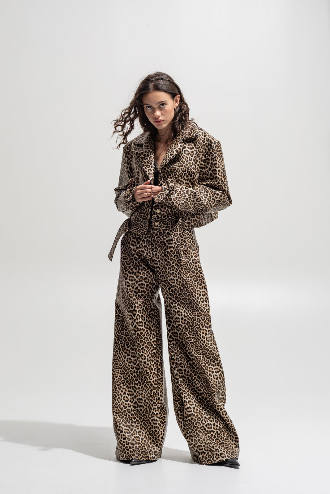 Colville Pants Eco-Leather Printed Beige – The Jerkins